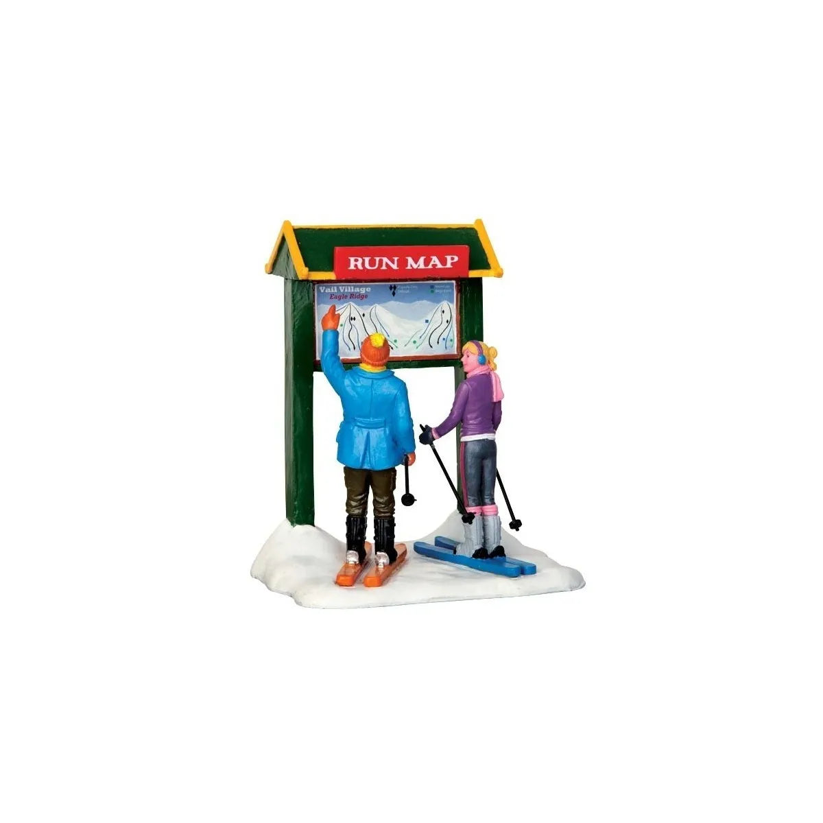 Coppia di Sciatori con  Mappa 11 cm - Lemax