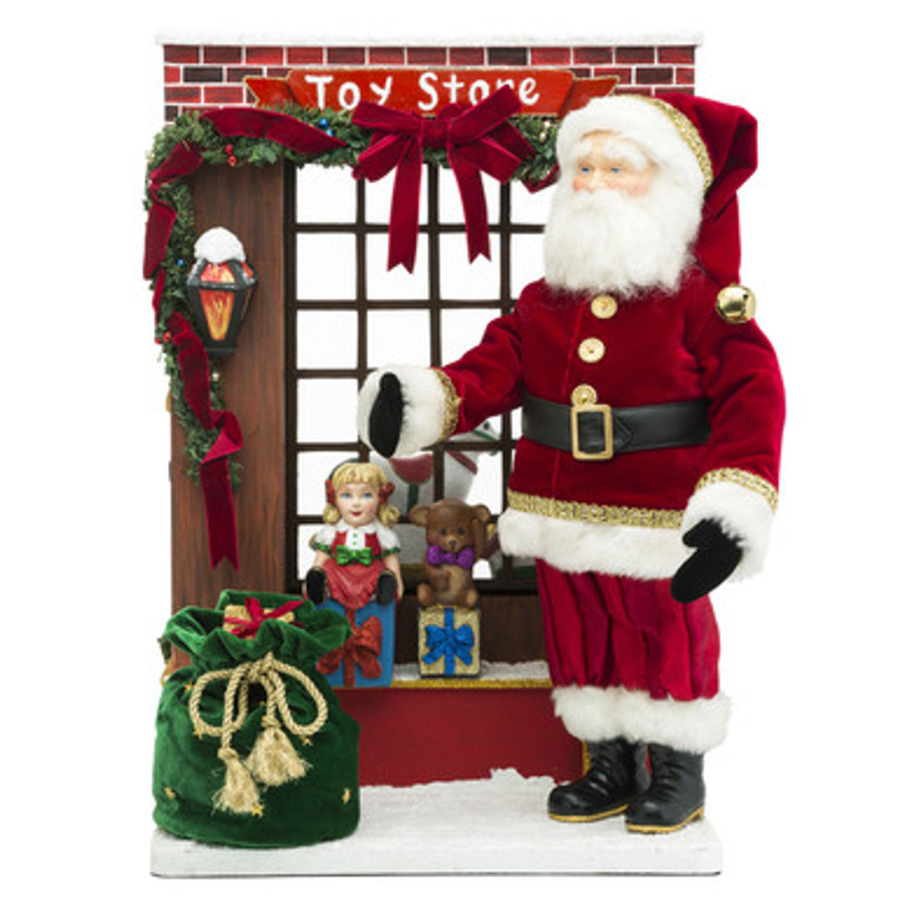 Scena Natalizia in Legno con Babbo Natale e Giocattoli  53 x 35 cm - Radko